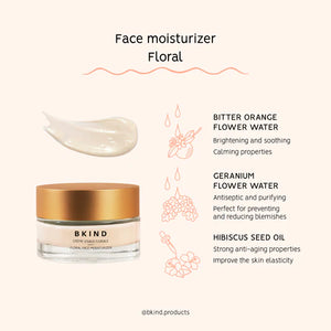 BKIND Floral Face Moisturizer with Hyaluronic Acid