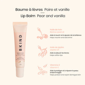 BKIND Nourishing Ceramide Lip Balm Pear and Vanilla